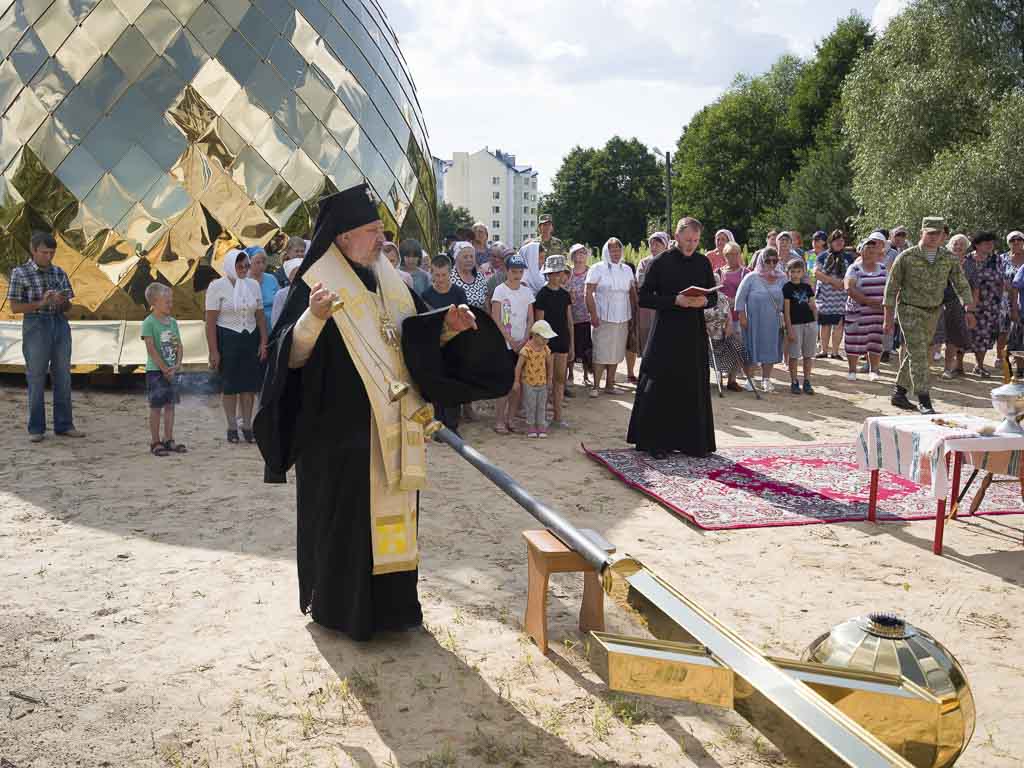 Рабочий визит в строящийся храм прп. Николы Святоши аг. Новая Гута –  Гомельская Епархия